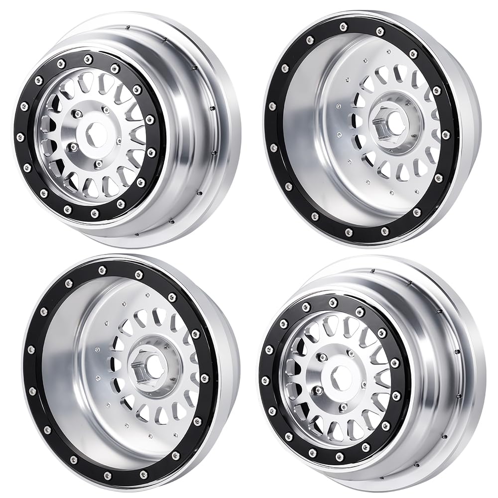 4 sztuki CNC RC Beadlock felgi Wheel Rims do Losi 1/6 Super Baja Rey 2.0 RC Truck Upgrade akcesoria