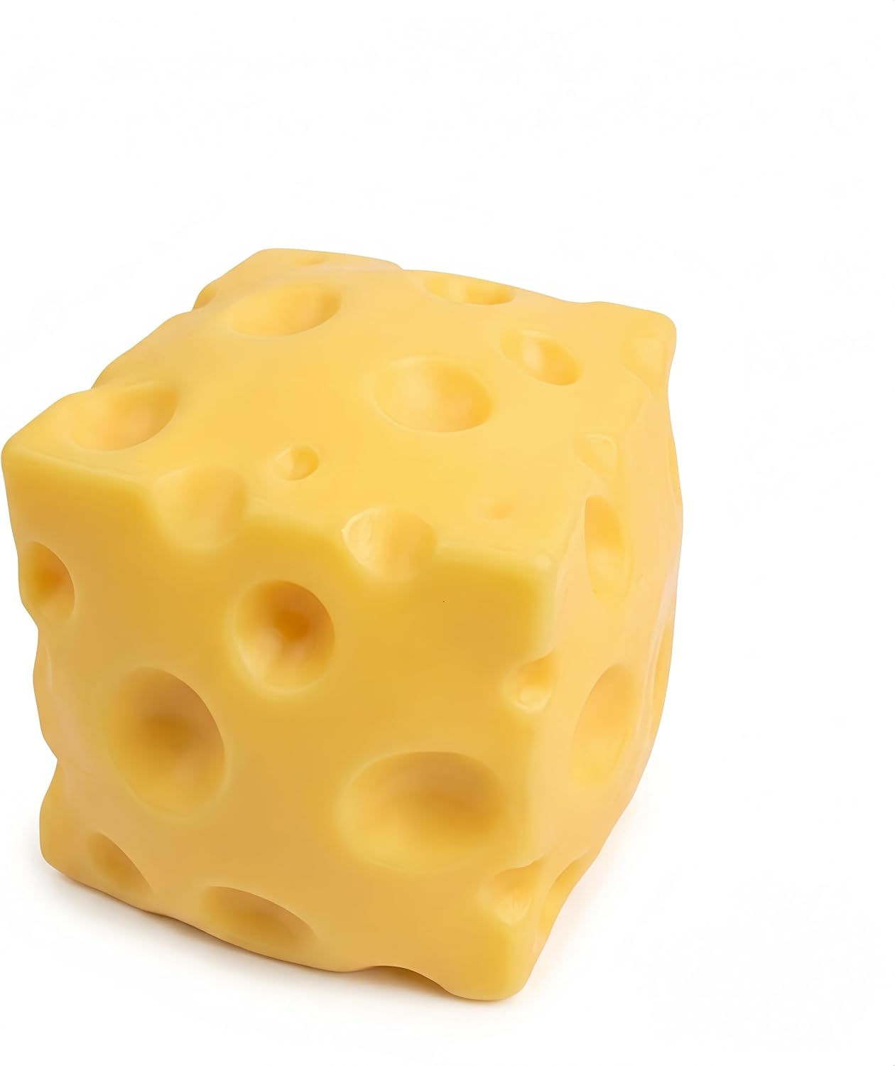 Cheese Squishy Block - 2.4 to 4.7 Inch Ultra-Soft Slow Rising Squishy Cheese - Sensory Fidget Gadget for Tension Management & Focus - Premium TPR Desk Accessory for Adults & Office (3.9in)