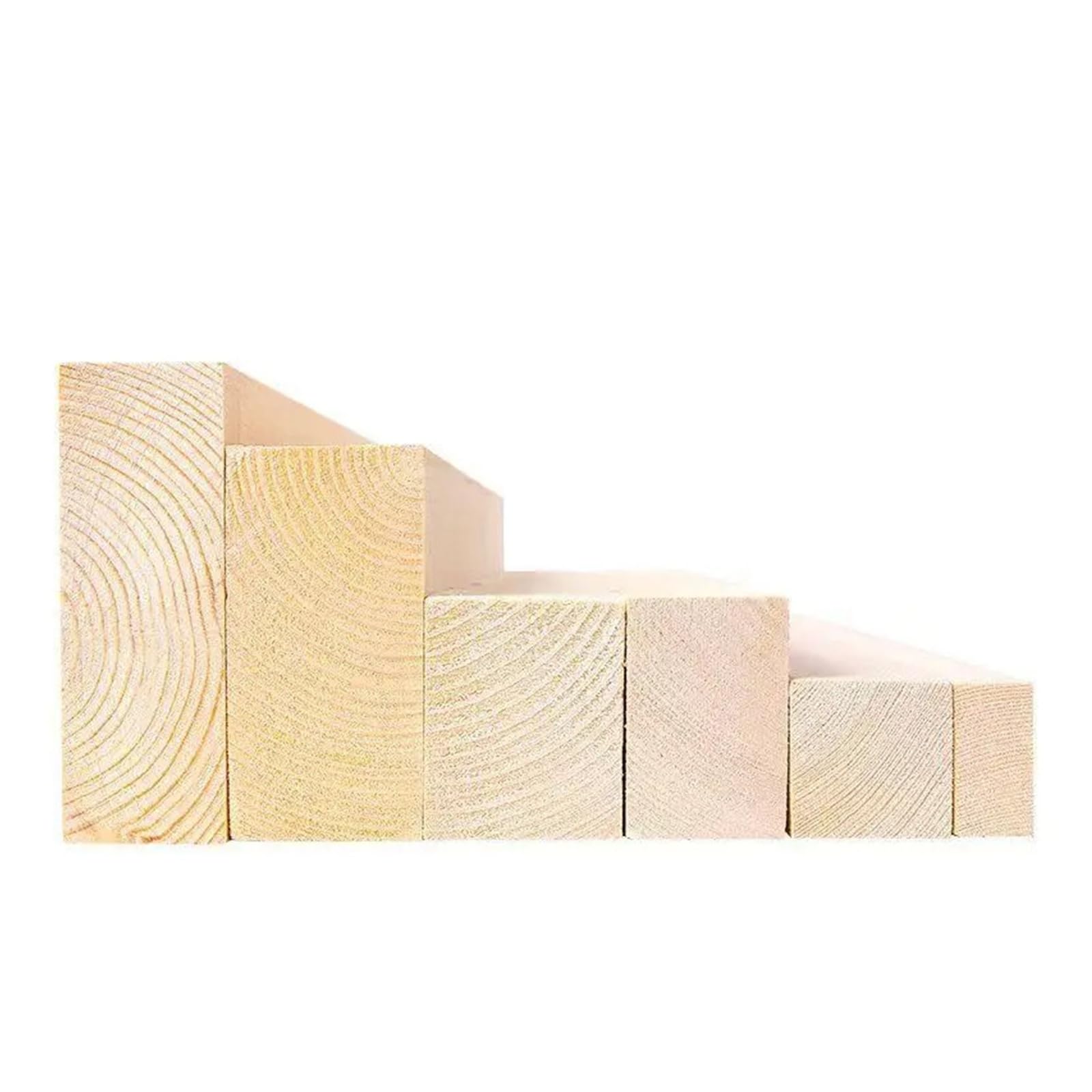 Woodcraft 1 szt. 30 x 30 mm ~ 50 * 60 mm kwadratowy pasek z litego drewna | Ręcznie robione modele DIY Rzeźbione materiały budowlane długość 100-500 mm (długość 500 mm, 50 x 60 mm)