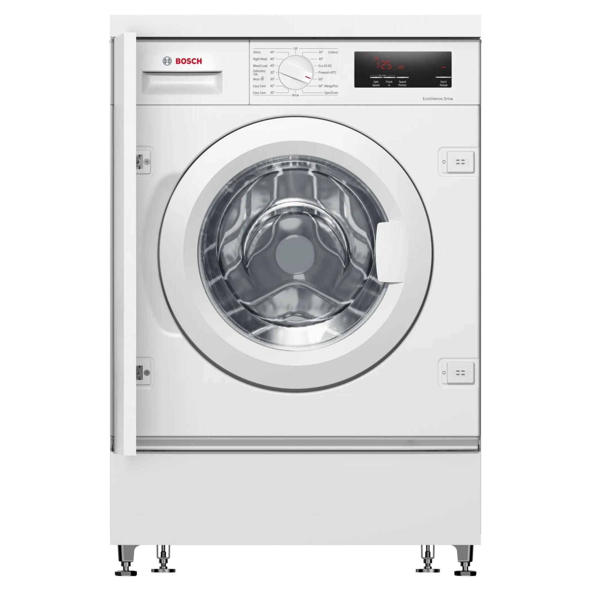 Bosch Home & Kitchen Appliances Serie 6 WIW28302GB Built in Washing Machine with 8kg Capacity, SpeedPerfect, ActiveWater Plus, AllergyPlus, EcoSilence Drive, 1400rpm, White
