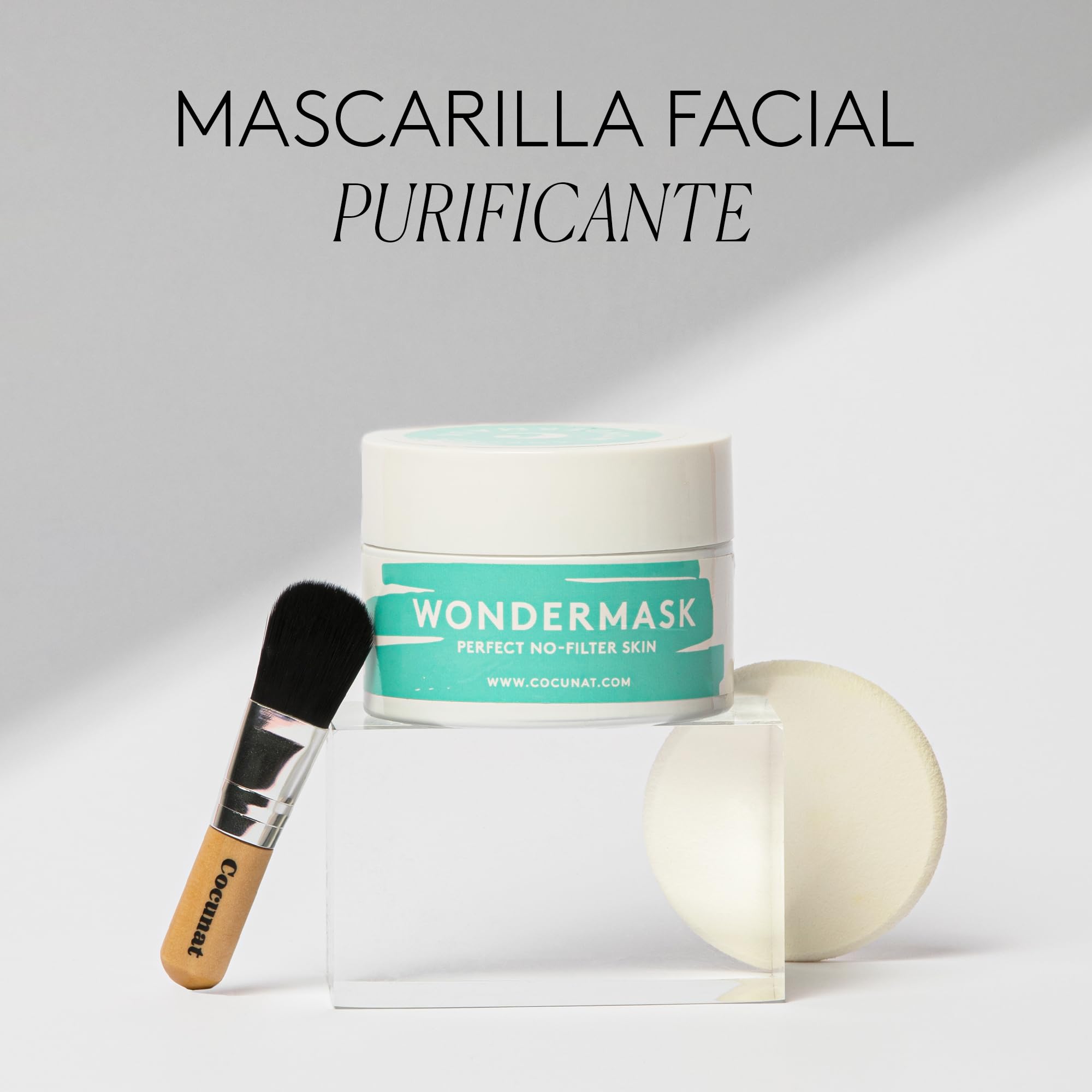 COCUNAT - Wondermask - Mascarilla Facial Limpiadora - Detoxifica, Exfolia y Equilibra - Cierra y Afina los Poros - Pieles Mixtas y Grasas - Elimina Impurezas - Granos - Acné - 50ml