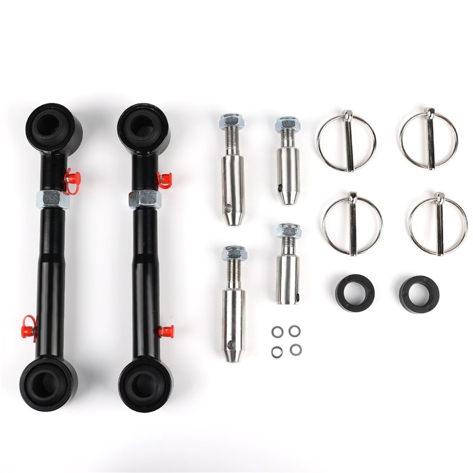 Stabilizator samochodowy Pasuje do Jeepa Wranglera 07-18 JK JKU 2,5-6" podnośniki samochodowe czarne regulowane przednie łączniki stabilizatora rozłączniki