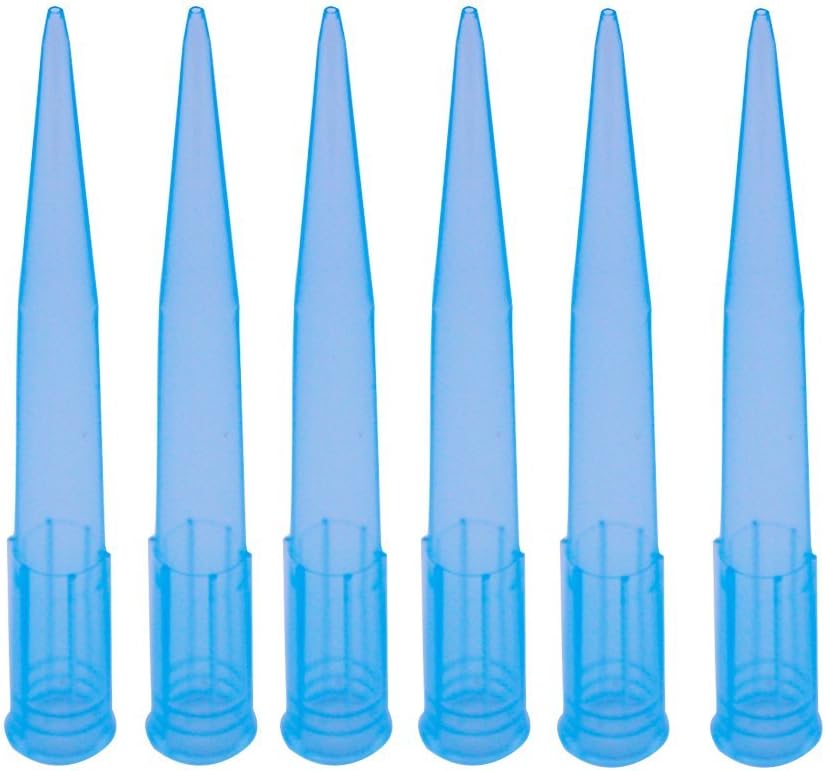 Eowpower 500 Pieces Clear Blue 1000 ul 1 ml Laboratory Lab Plastic Liquid Pipette Pipettor Tips