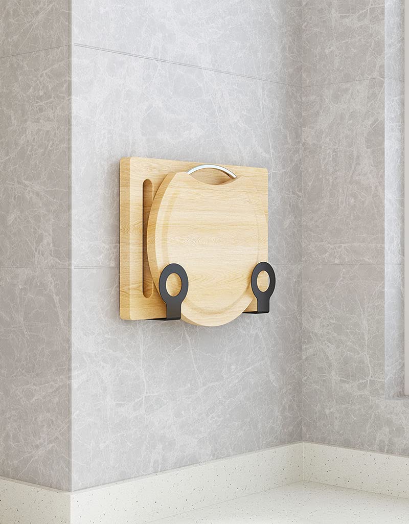 Kitchen Wall-Mounted Cutting Board Holder – Hanging Pot Lid Rack - Under Cabinet Cutting Board Hanger
