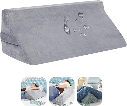 Almohada de cuña de cama para dormir y recuperación poscirugía – Almohadas de cuña de posicionamiento impermeables para alivio del dolor de espalda,