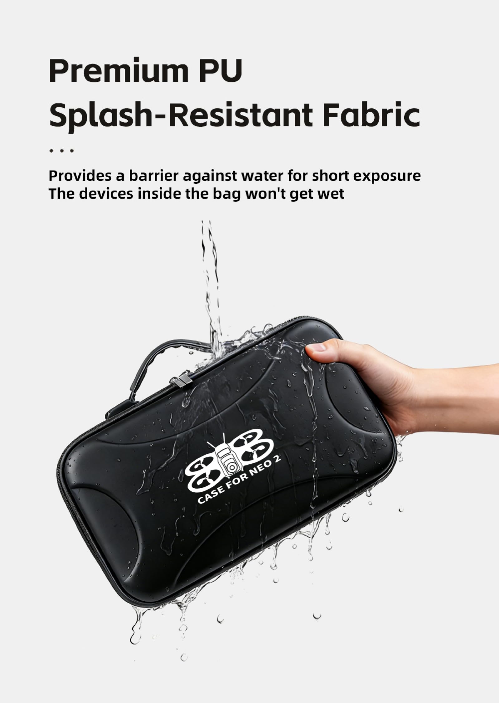 Genérico Bolsa de Transporte Accesorios para dji Neo 2, Bolsa de Viaje portátil con Carcasa rígida y Funda Protectora a Prueba de Golpes el dron para dji Neo 2 y el Control Remoto RC-2. (con patrón)