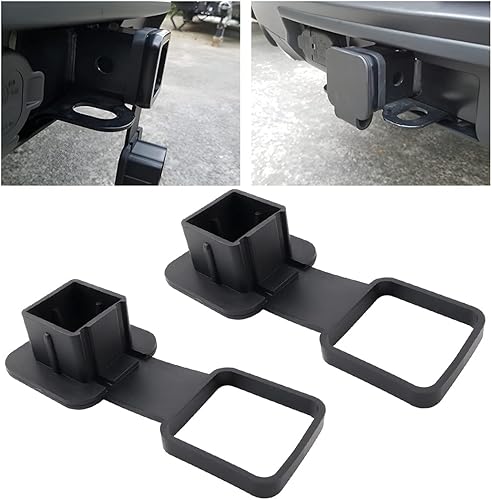 zipelo 2 fundas para enganche de remolque, cubierta de goma resistente para enganche de remolque, inserción de tapa de enchufe, protege el tubo