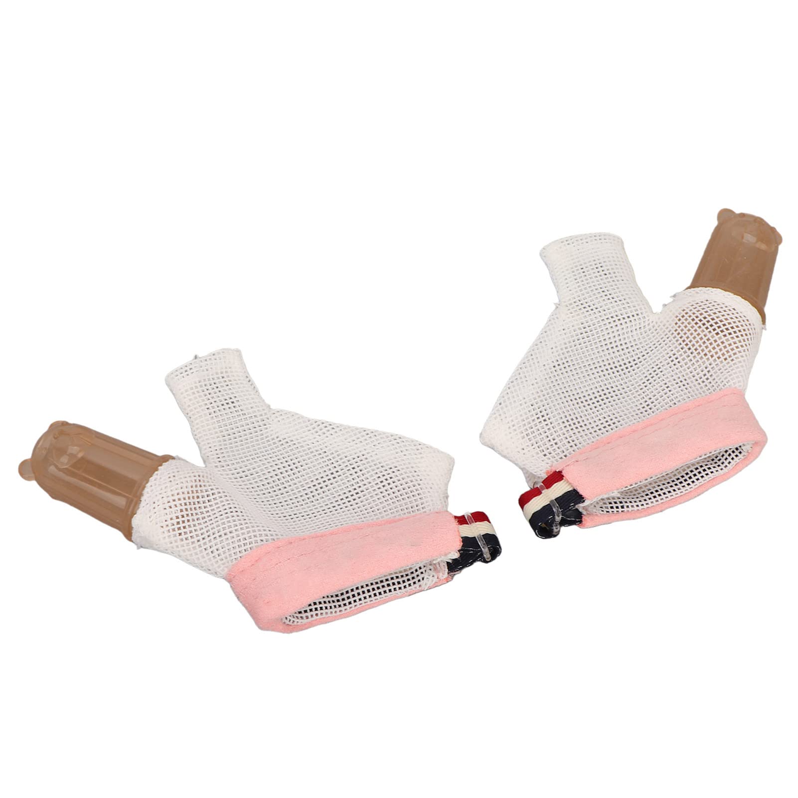 1 Paire Pouce Sucer ArrêT Pouce Sucer Doigt Garde Doux RéGlable avec Boucle Pouce Traitement Protecteur pour Enfant (Rose)