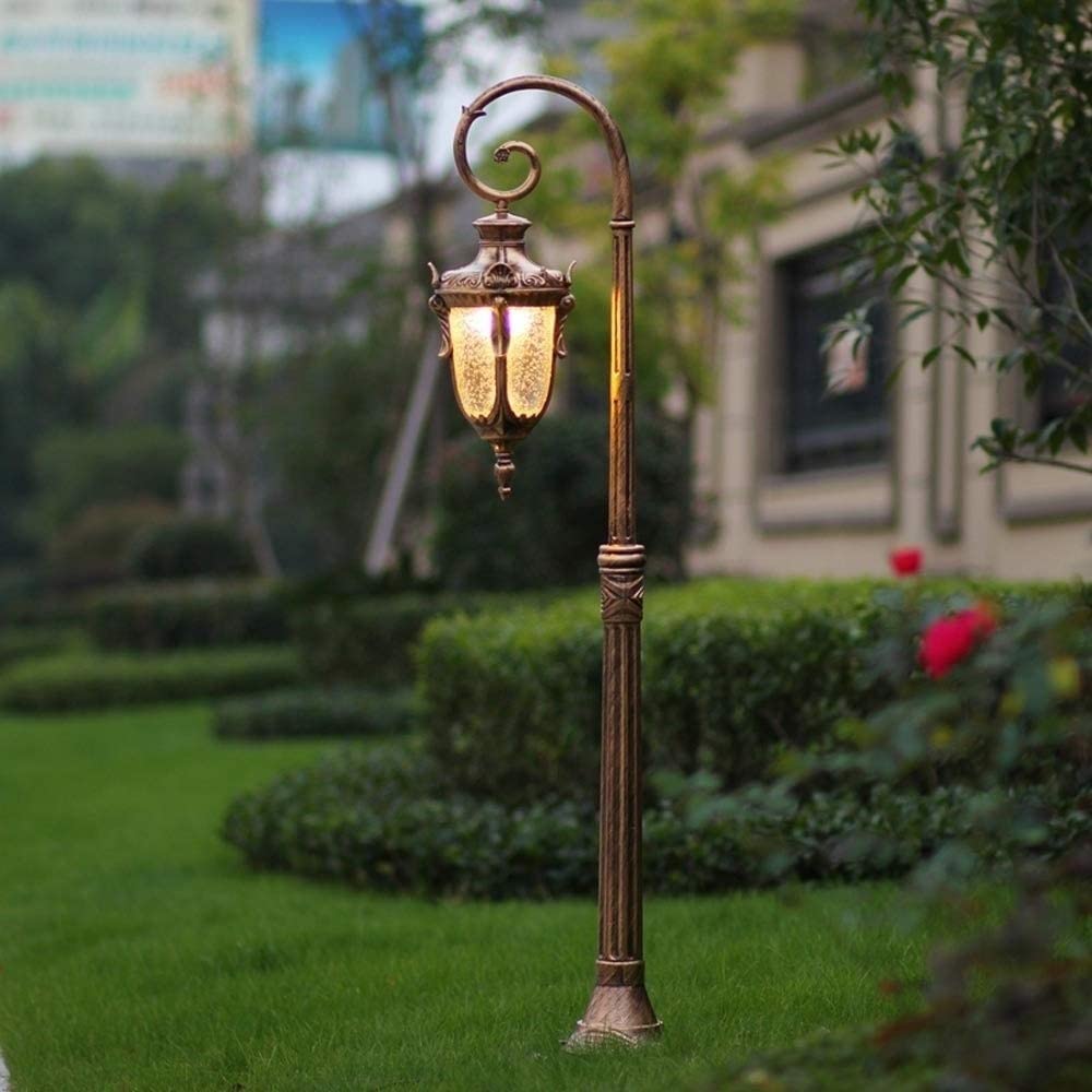 Zewnętrzne lampy ogrodowe Lampa domowa Villa Ogrodzenie Światła E27 Lampa dekoracyjna Kontynentalna Wodoodporna Stołowa Kolumna Post Light Aluminium Szkło Stigma Ganek Patio Ogród Lampadai