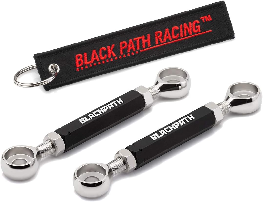 BlackPath - Fits Yamaha + Suzuki 0"-4" Adjustable Lowering Kink Links Kit R6 + GSF600 Bandit Rear Drop (Black) T6 Billet + Steel