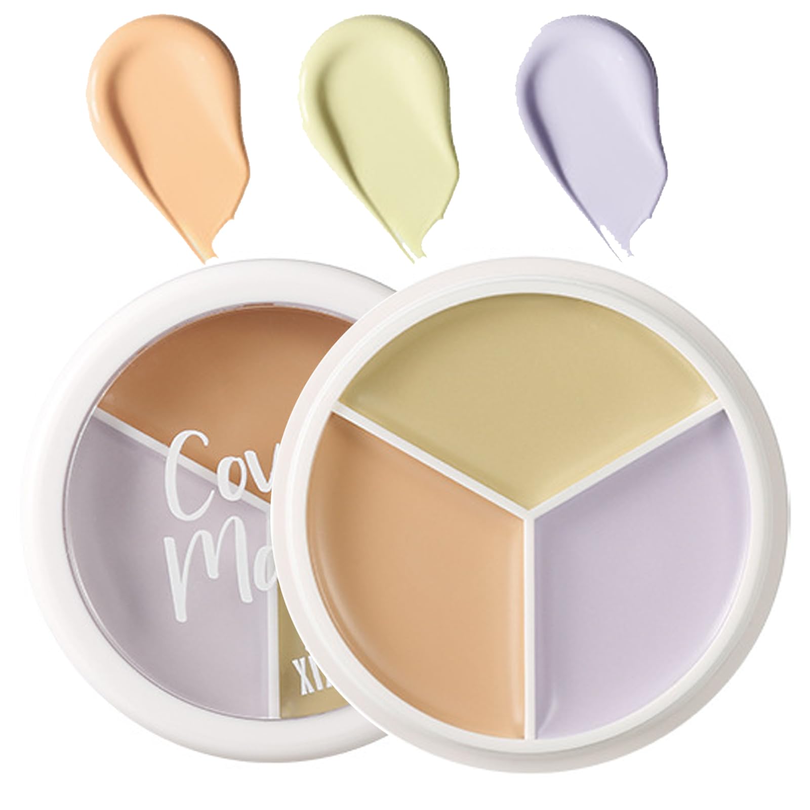 Cream concealer full coverage Palette,3 Colour Concealer Makeup contour Palette Concealer Stick/Concealer Shadow Pen/Contour Concealer Highlighter Stick Face Brightens & Shades Make Up Tool (3)