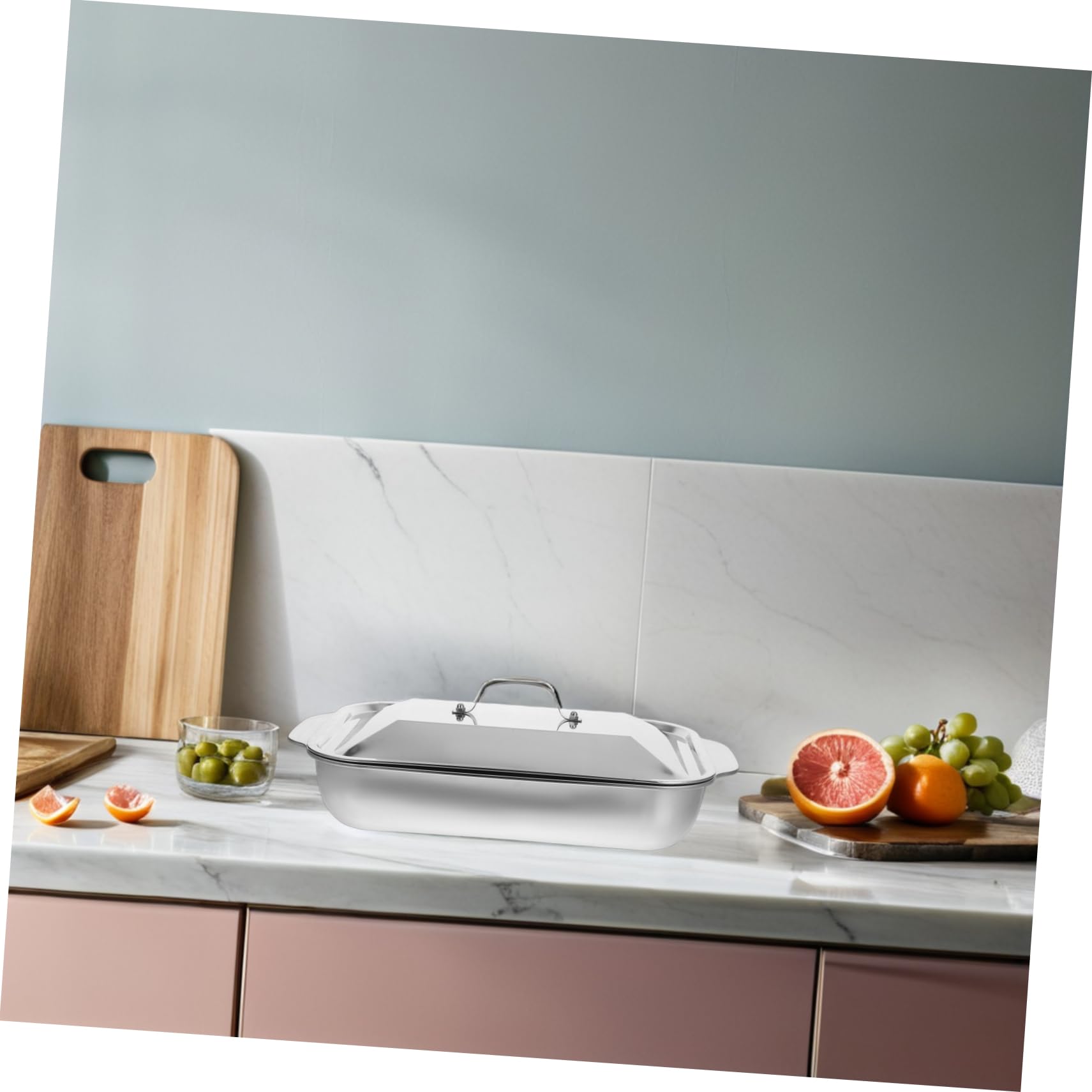 Garneck 1 Set Pirofila Profonda Rettangolare per BBQ e Facile da Design