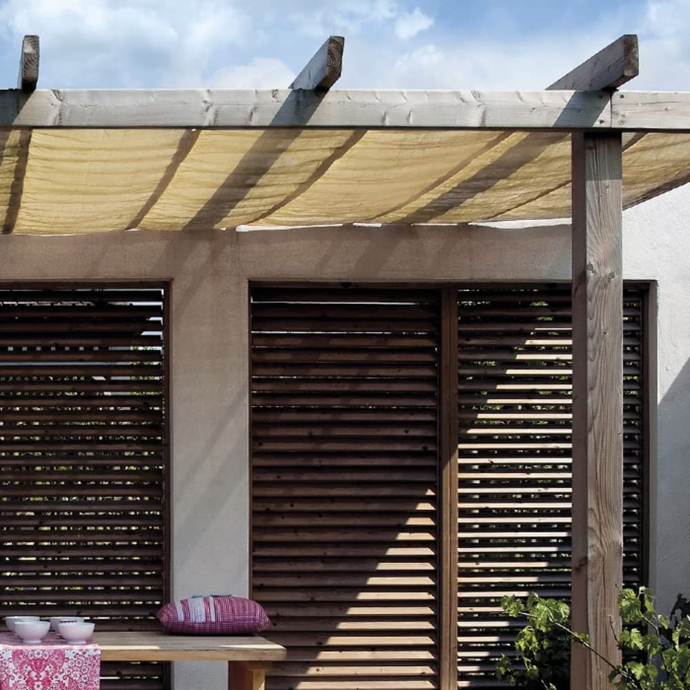 VERDELOOK | Tessuto Ombra in Rotoli, 2x50 m, 300gr/mq per Recinzioni Coperture, Beige, Telo Ombreggiante per Recinzioni, Balconi, Terrazzi