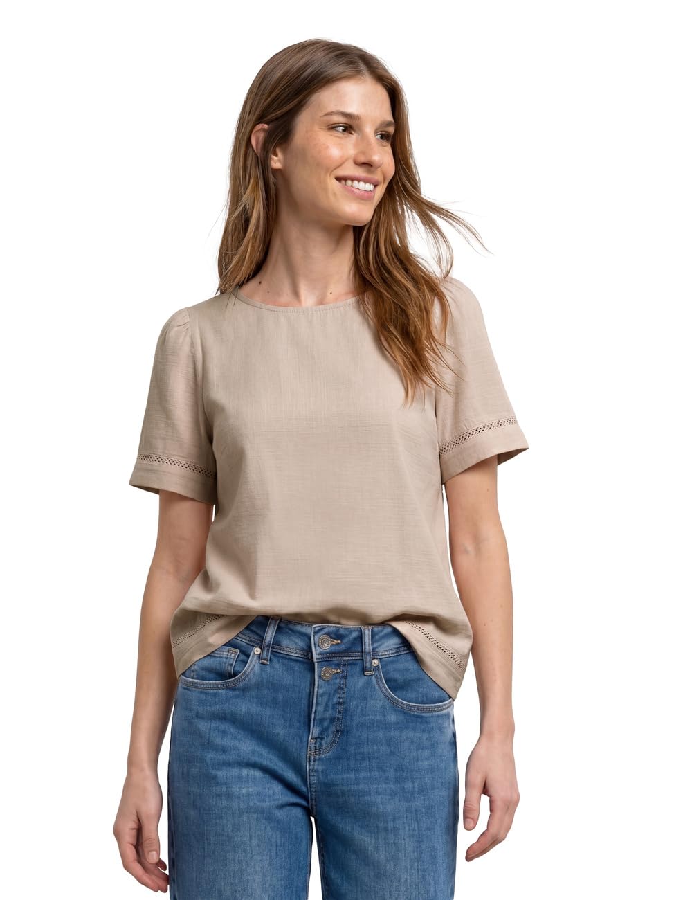 Street One Blusenshirt mit Rundhals und Tape-Details