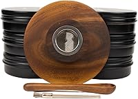 Vista 8 de Smokeshow - Ahumador de cóctel de madera de nogal de alta calidad. Ideal para whisky y moda antigua. Recubierto con cera de abeja natural segura