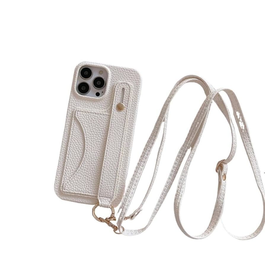 Amazon.co.jp: 高級レザークロスボディストラップ電話ケース