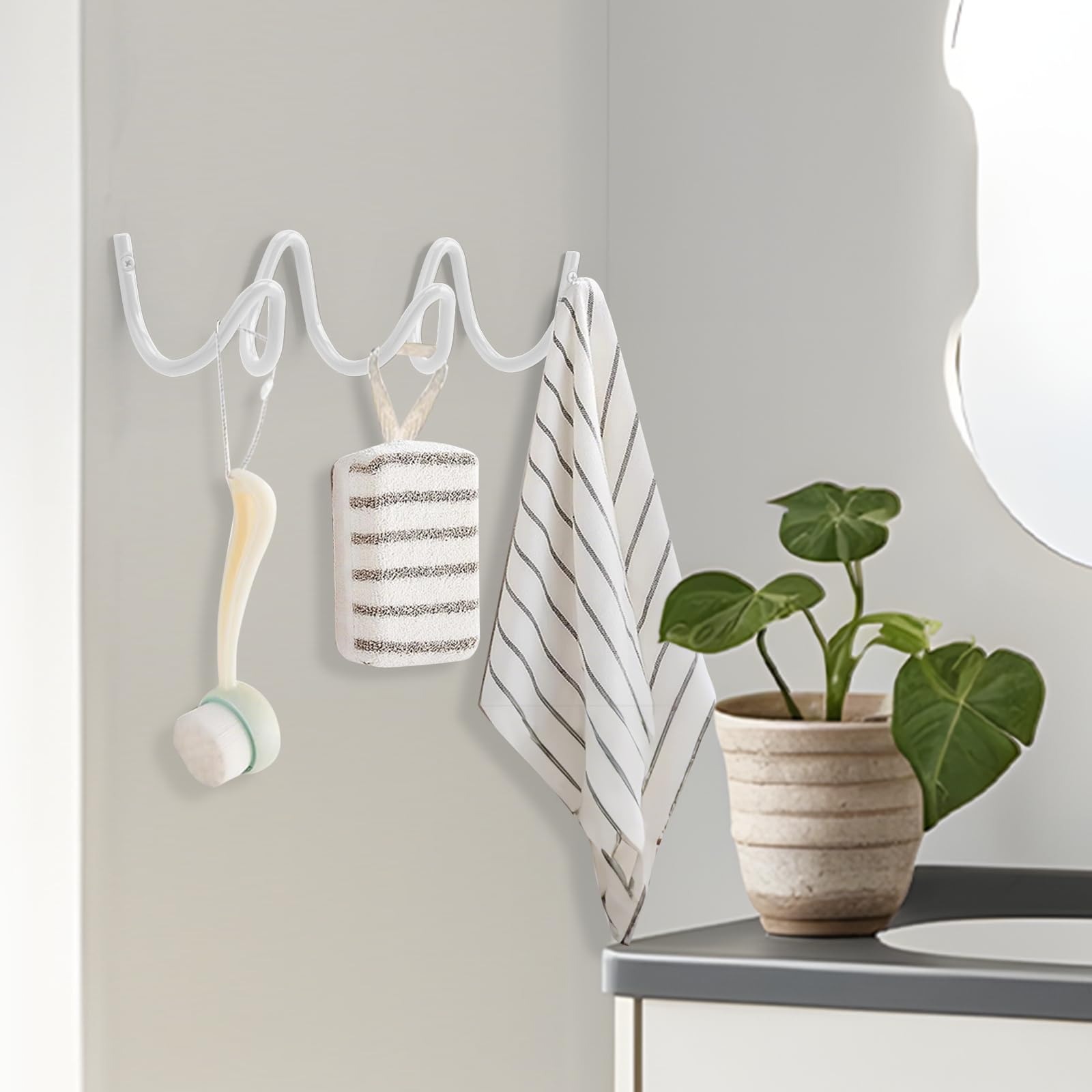 Amazon.com: Bumtosc Coat Rack Wall Mount, Creative Wave Wall
