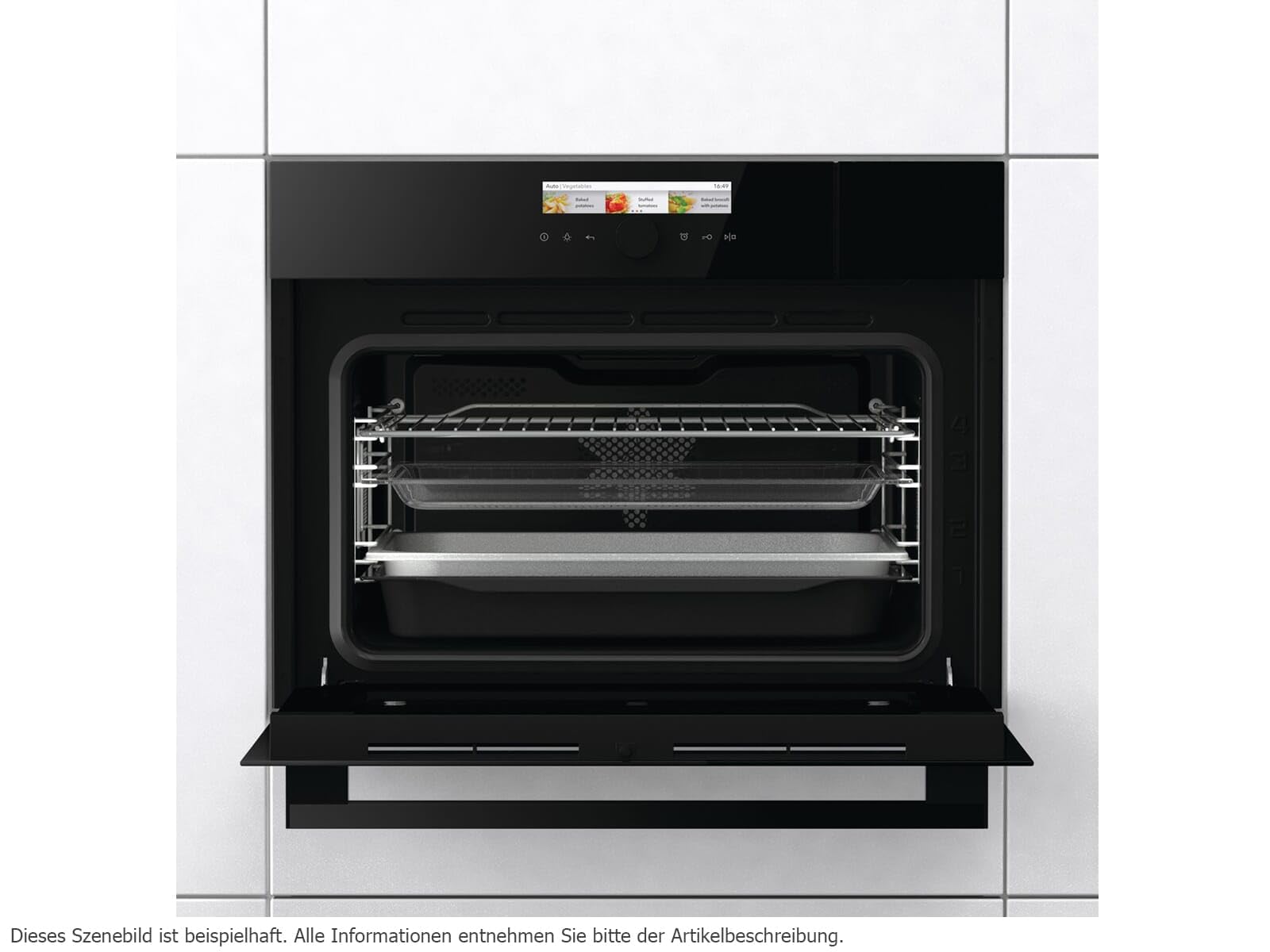 Gorenje Masterline BCMS598S19BG Kompakt-Dampfbackofen mit Mikrowellenfunktion Schwarz