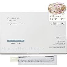 Shinryo Healthcare High Concentration Hydrogen Jelly, Vitamin C & Vitamin D3 Pack of 31, Collagen, Elastin
