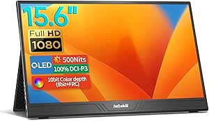 モバイルモニター Intehill 15.6インチ 鮮やかな色と高輝度