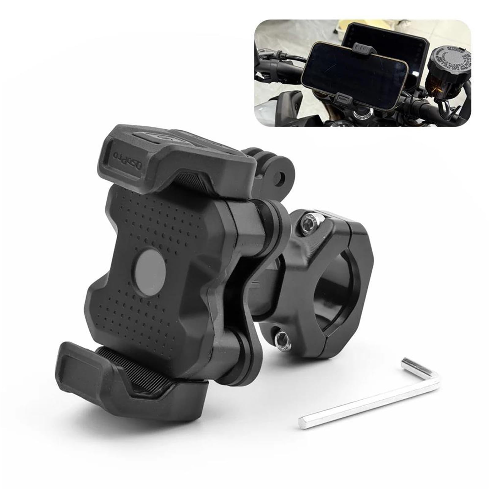 Staffa di navigazione antiurto per moto Supporto Per Navigazione Moto Per Voge DS800X Per Rally 800DS | Accessori moto Assorbimento degli urti Staffa di navigazione GPS Supporto per telefono cellulare(12MM)