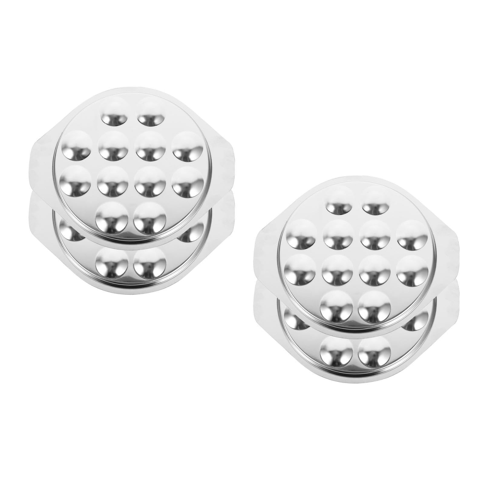 Hemoton 4 placas para caracoles de acero inoxidable, 12 orificios para cocinar