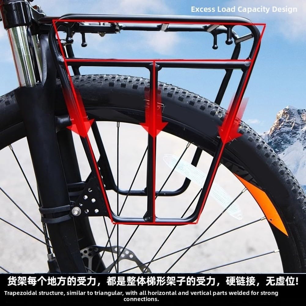 Porte-Bagages pour VTT Aluminium Léger Structure Trapèze Porte-Bagages