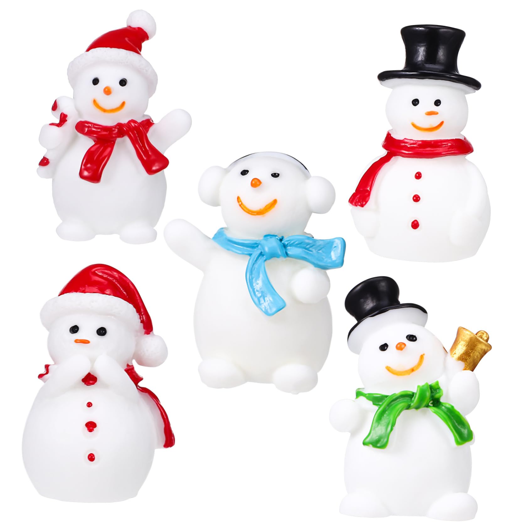 Mini figuras de resina con 50 piezas artesanales NULYLU para adornos navideños