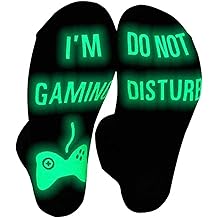 Gaming Sock, Do Not Disturb I'm Gaming,Gaming Socks for Teen Boys Gamer with Glowing, Novelty Socks for Men Dad Father Women