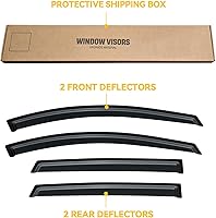 Vista 354 de Visera de ventana para Chevy Silverado 1500/GMC Sierra 1500/Avalanche/Suburban Crew Cab 2007-2013, protectores de lluvia, deflector de ventilación