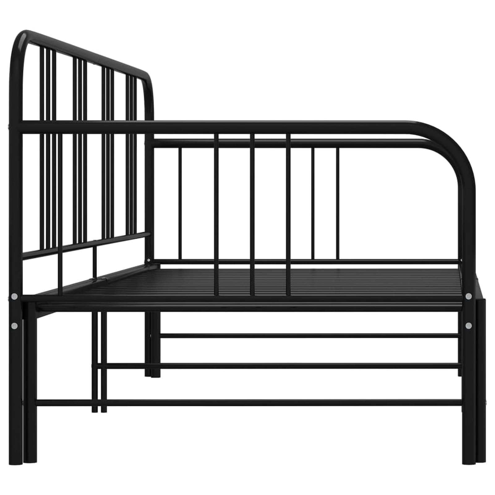 ATOMSTACK MAKER Sofa Cama Plegable 90 x 200 cm, sofa Cama Negro de Acero Con Estructura de Metal Pulverizado, Ideal Como Cama Supletoria o Invitados, Medidas Extendido: 206x185x88 cm