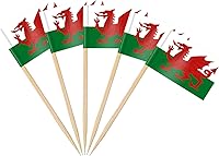 Vista 42 de AhfuLife 200 palillos de dientes con bandera colombiana, palillos de cóctel, mini adornos de bandera colombiana para cupcakes para Copa del Mundo