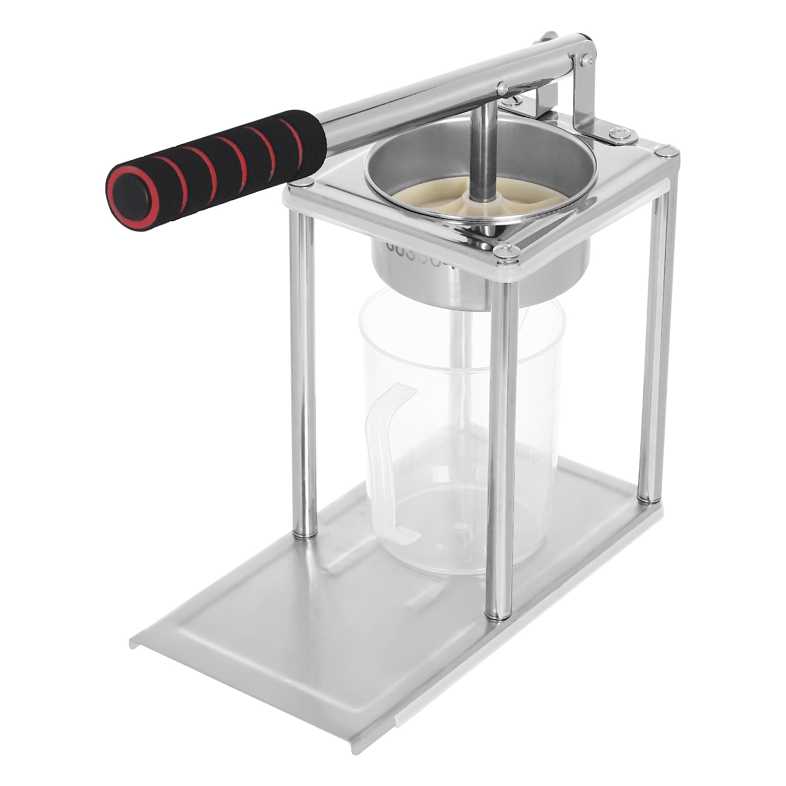 Exprimidor manual de acero inoxidable de 500 ml, vaso medidor de 29 cm de altura para bares y hogar