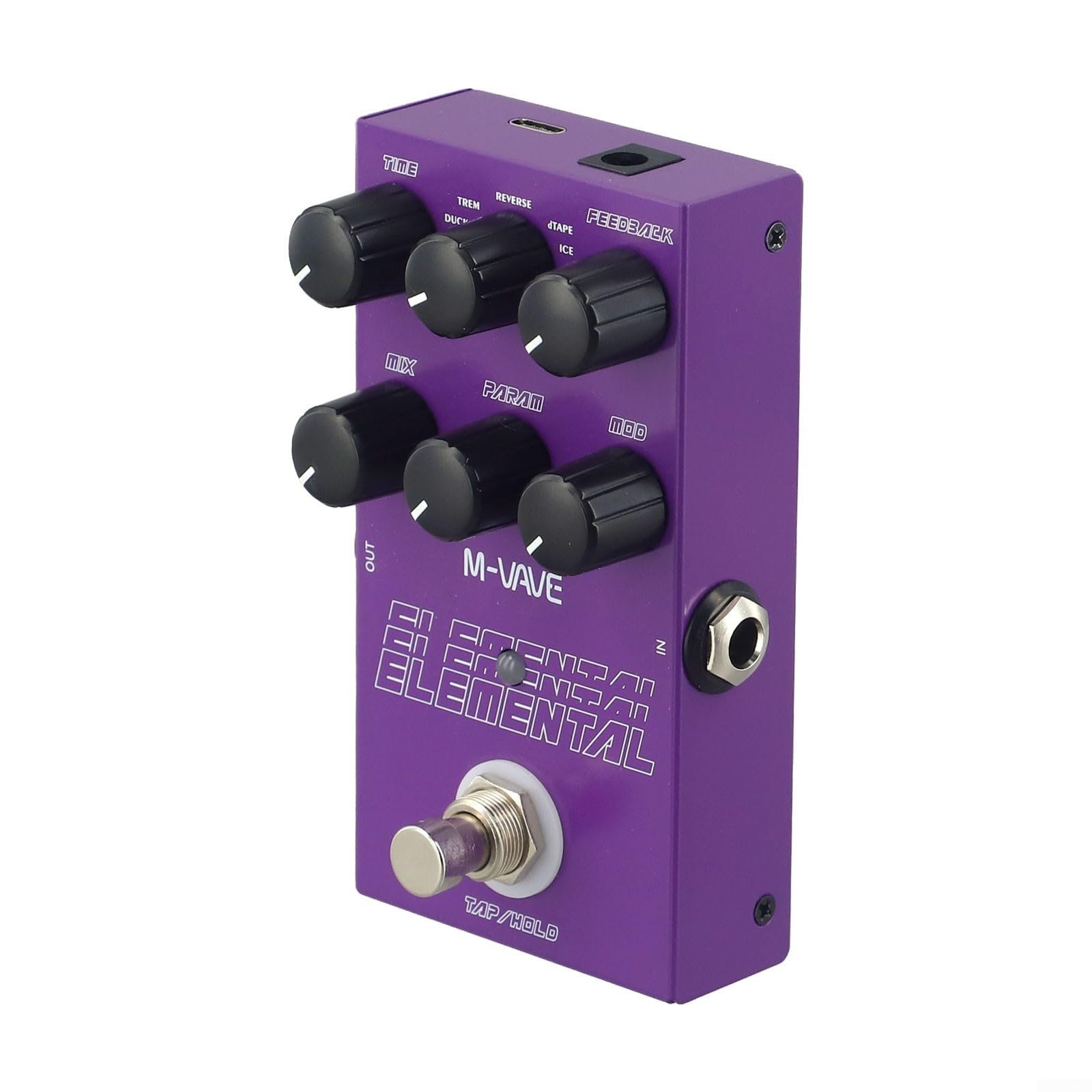 Elemental Digital Delay Pédale pour guitare avec 9 effets et long temps de retard pour des sons captivants