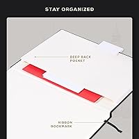 Vista 5 de Beechmore Books Cuaderno de bocetos A4 – 8.5 x 11 pulgadas, encuadernado en cuero vegano de alta calidad, tapa dura con 156 páginas gruesas de 160