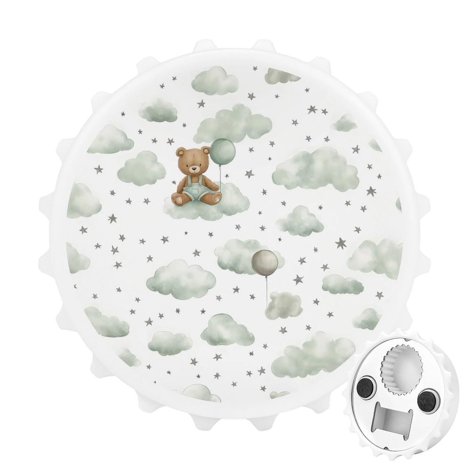 Teddy Bear Balloons Clouds Stars Magnetic Bottle Opener Refrigerator Magnet Fridge Magnets Kitchen Supplies