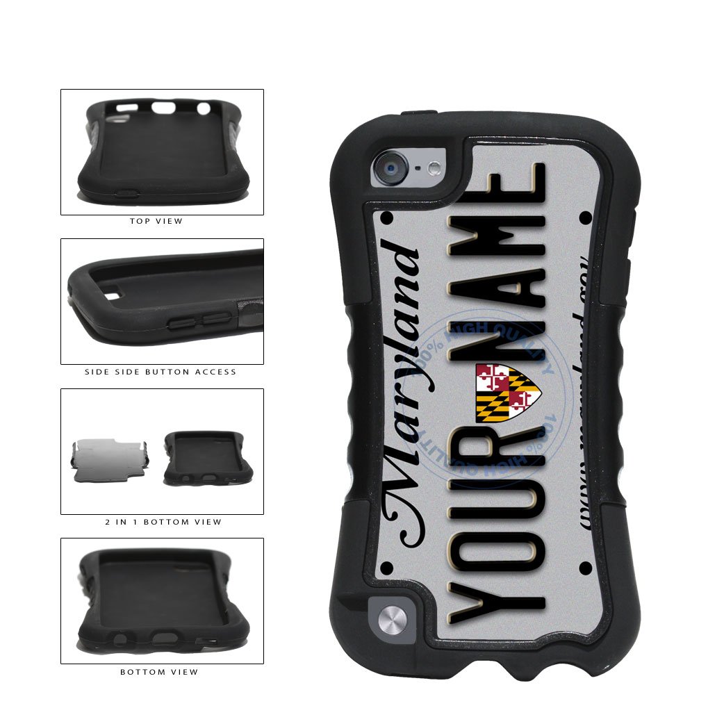 BleuReign(TM) Personalized Custom Name Maryland State License Plate 2-Piece Dual Layer Phone Case Back Cover For Apple iPod Touch 5th Generation Wireless Phone Accessory