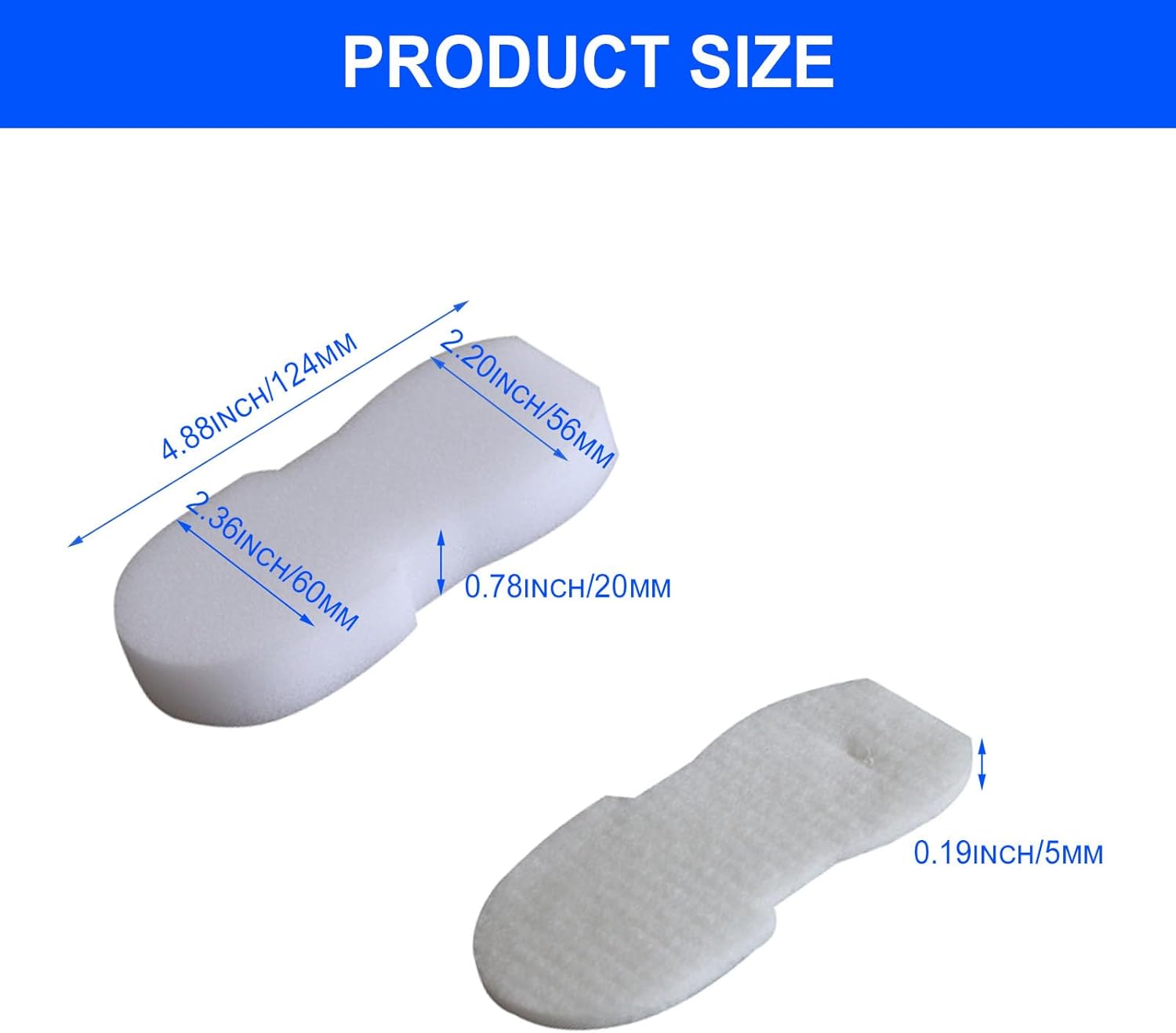 VideoPUP Replacement 4 Foam Felt Filters Compatible with Shark Stratos Ultralight Corded Stick Vacuum HZ3002 HZ3000, Replaces XFFKHZ3000 XHFHZ3000