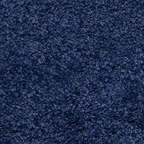Image of Urban Modern Decor Featuring Soft Shaggy Carpet & Rug for Your Bedroom and Livingroom [Size- 2x5 feet & Color-Navy Blue].