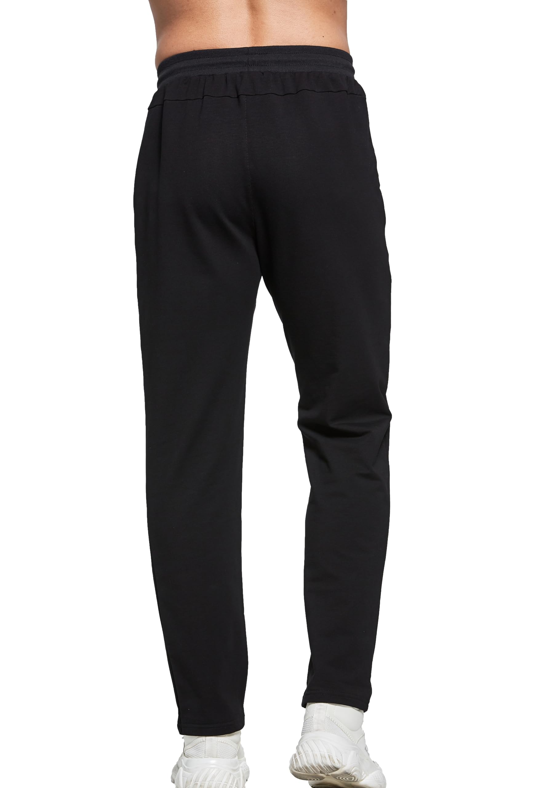 HCSS Pantalon Chandal Hombre Algodon Largo Pantalones Deporte con Bolsillos Cremallera Cintura Elástica
