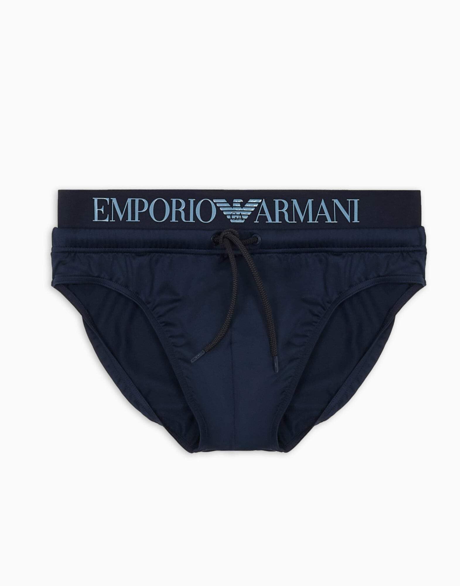 Emporio Armani Man Logo Band Slip Blue S
