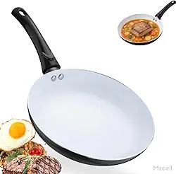 Frigideira Cerâmica Antiaderente Grande, 28cm, Cabo Ergonômico, Para Fogão a Gás e Elétrico, Cozimento Uniforme, Cozinha Saudável Não Usa Óleo