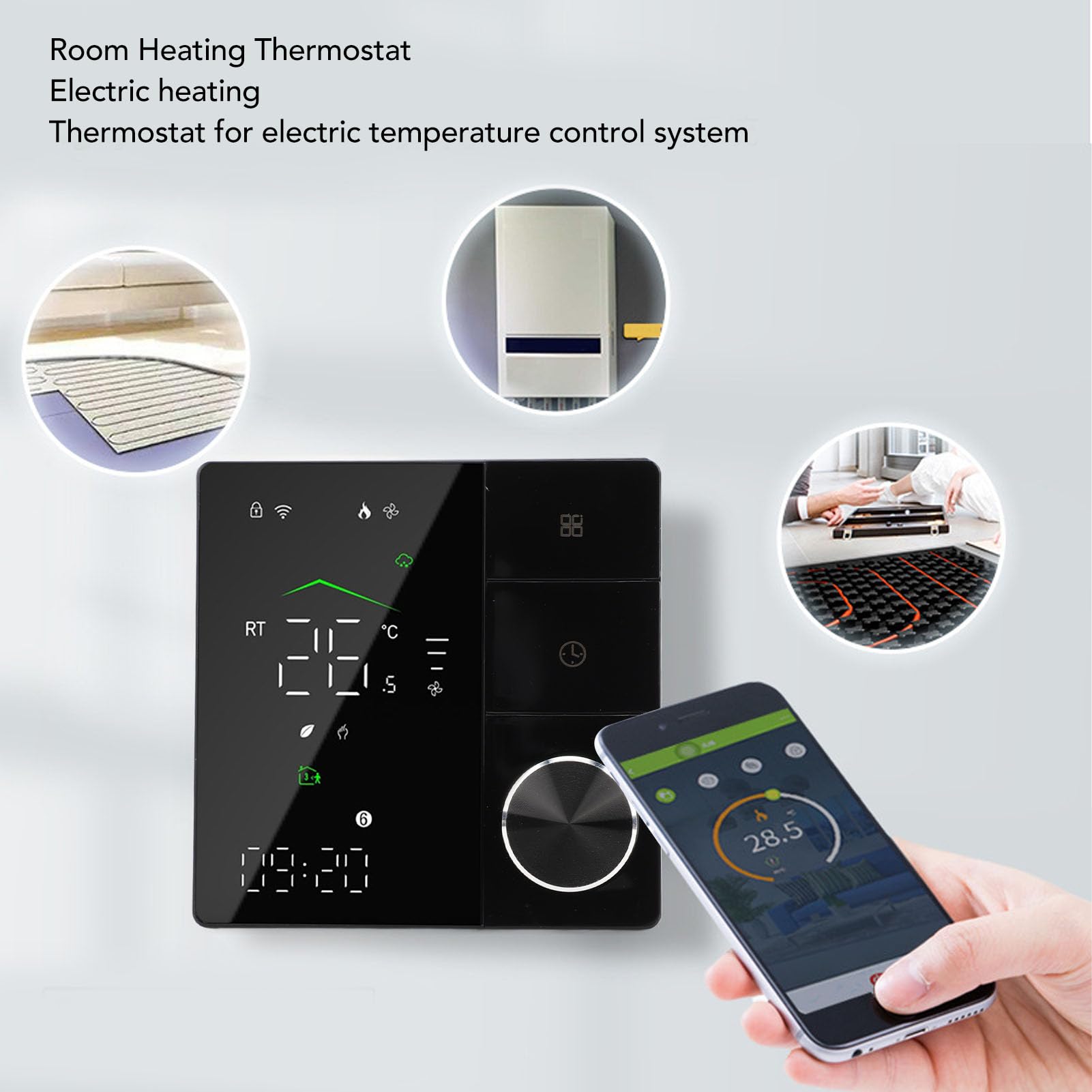 Termostato programable para el hogar, Control por aplicación de Voz Enab, Controlador de Temperatura para calefacción doméstica, Ac95 240v