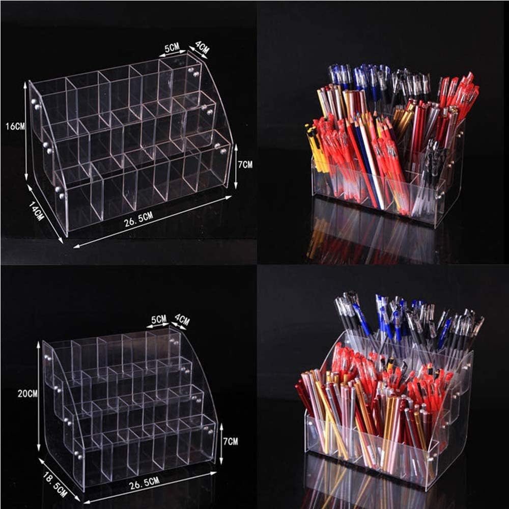 Tiers Clear Acrylic Pen Holder Stationery Storage Kuwait Ubuy