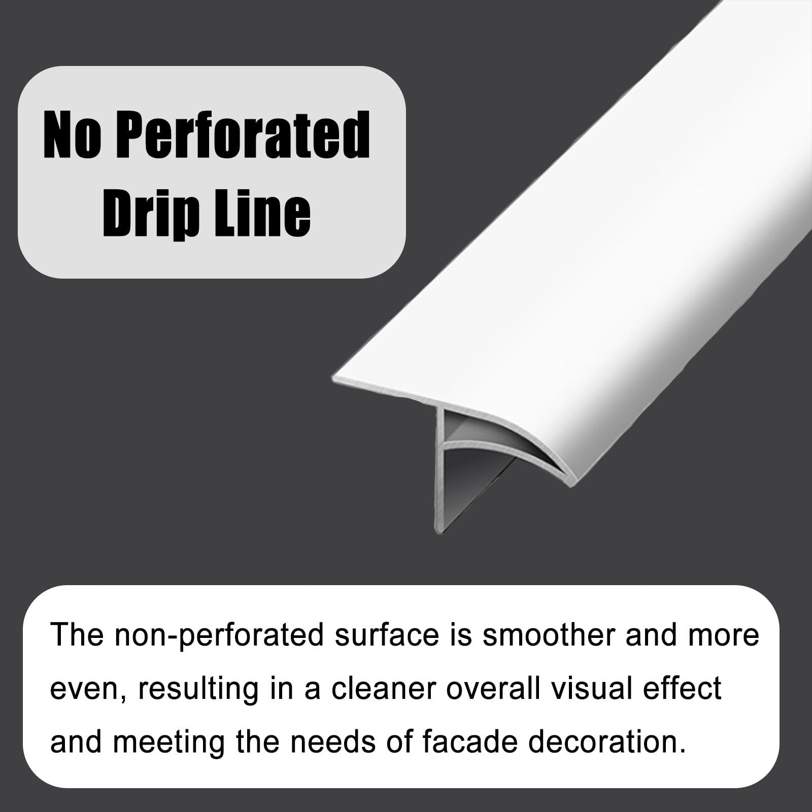 vierteaguas muro exterior Desviador De Lluvia De Metal white Gris Negro, Deflector De Techo De Línea De Goteo De Aleros para Balcón, Perfiles De Aluminio(Black,W 30 MM L 100 CM)