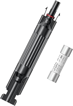 RICH SOLAR 20A Waterproof in-Line Fuse Holder w/Fuse Solar Panel Photovoltaic Connector 20 Amp