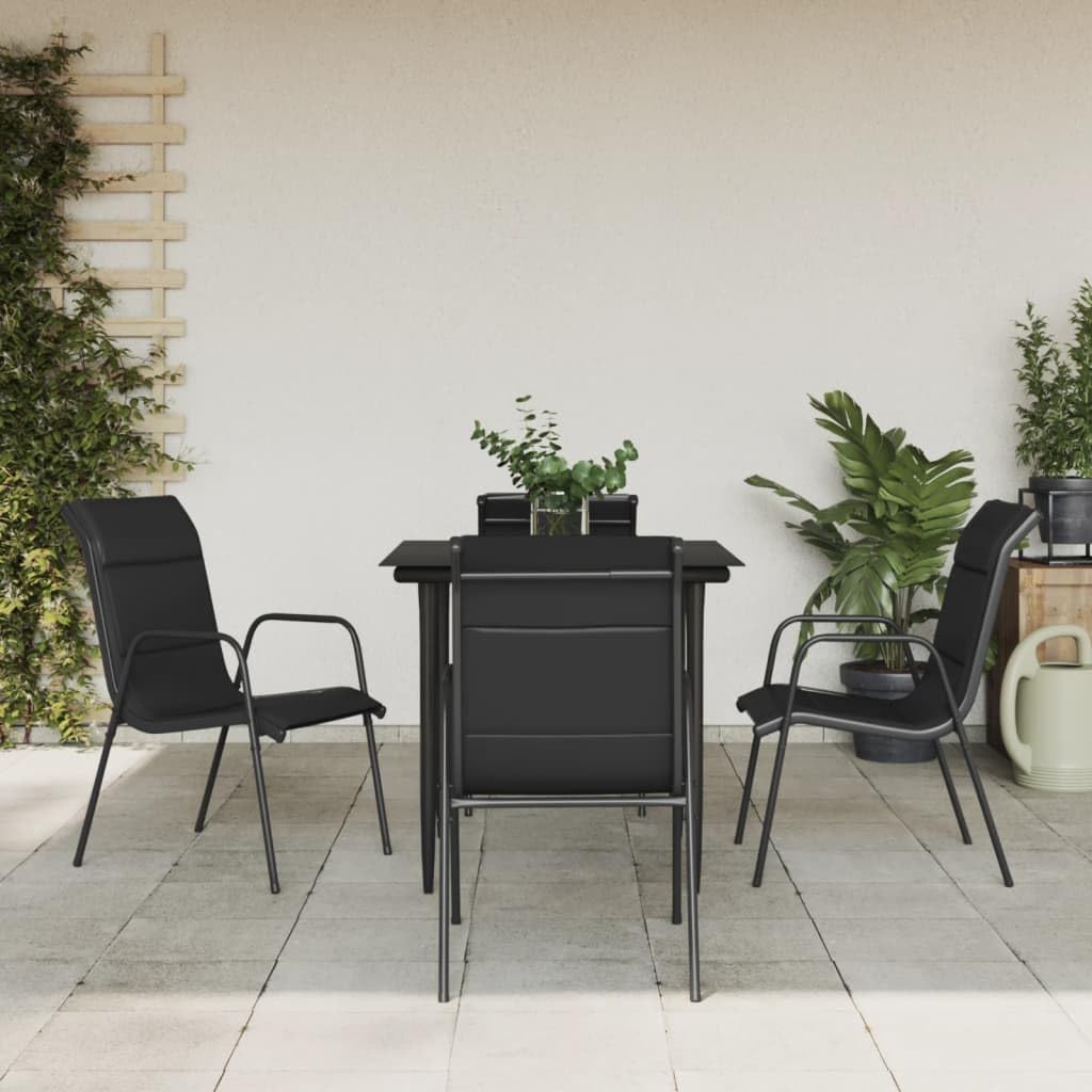 Set da pranzo da giardino in acciaio e textilene per giardino, terrazza, balcone, numero di articoli 400703