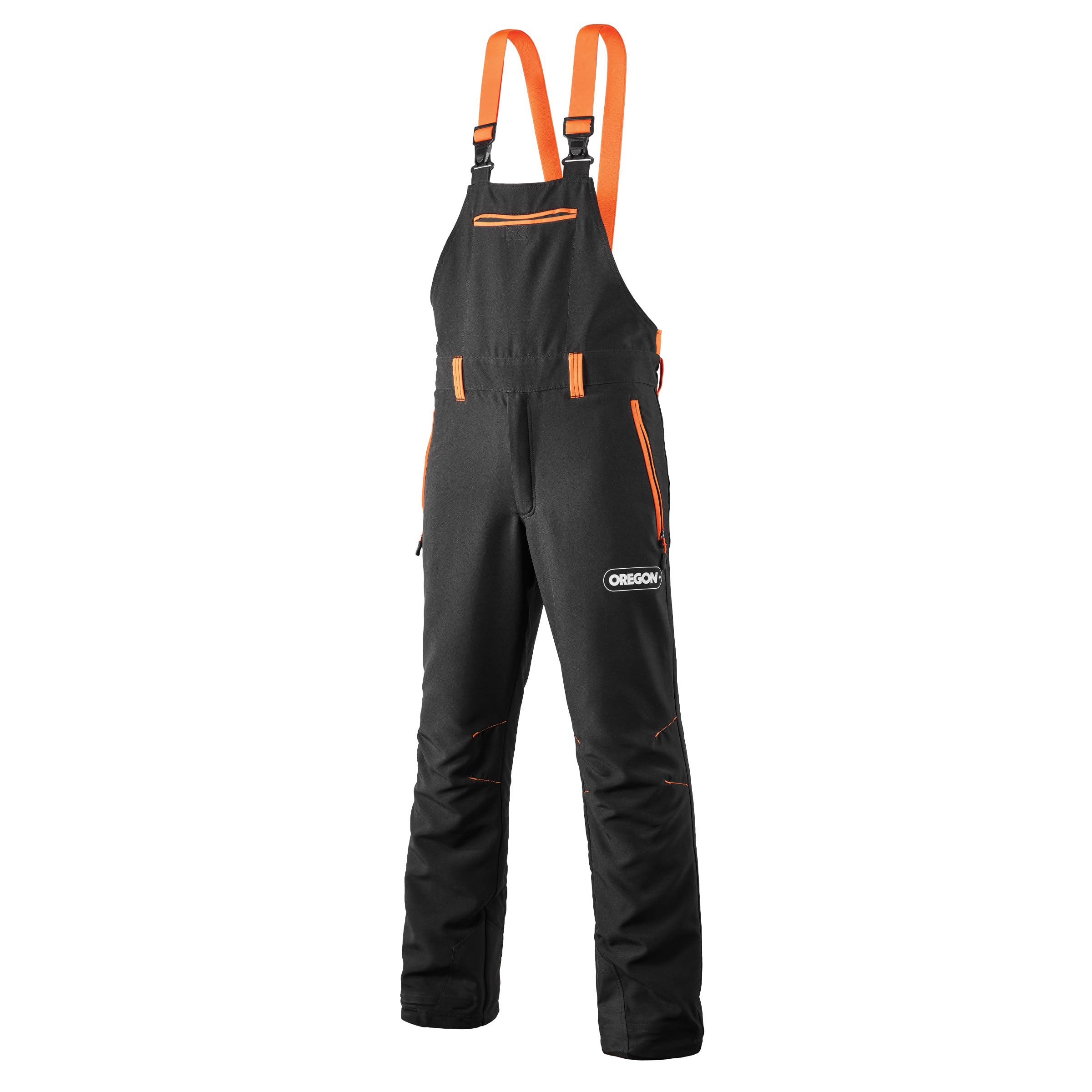 Oregon Protect Schnittschutz-Latzhose, PSA Schutzkleidung, Orange/Schwarz, Größe M