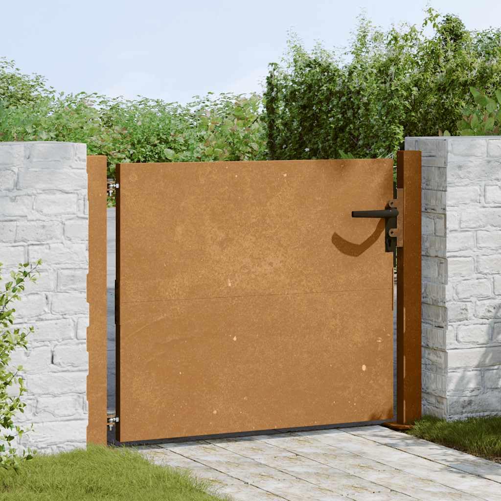 Refined Puerta de jardín 105x80 cm de acero corten