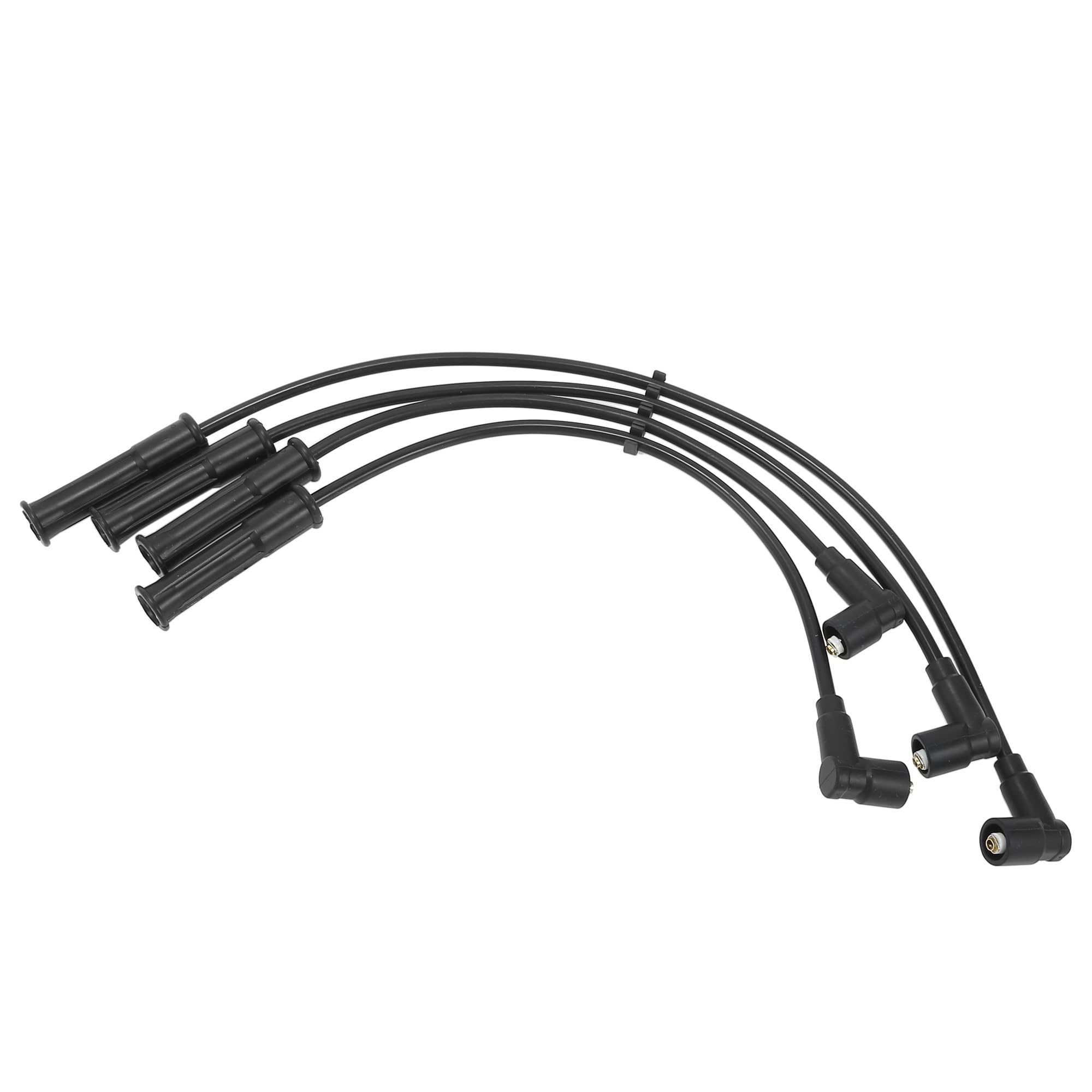 QUARKZMAN Câbles D'Allumage Pour Renault Clio I 1.2 90-98 4 Pièces | Couleur: Noir, Matériau: Silicone/Nickel, OE: 7700107662, Pour Renault Twingo/Clio II/Kangoo/Megane I, Anti-Ratés